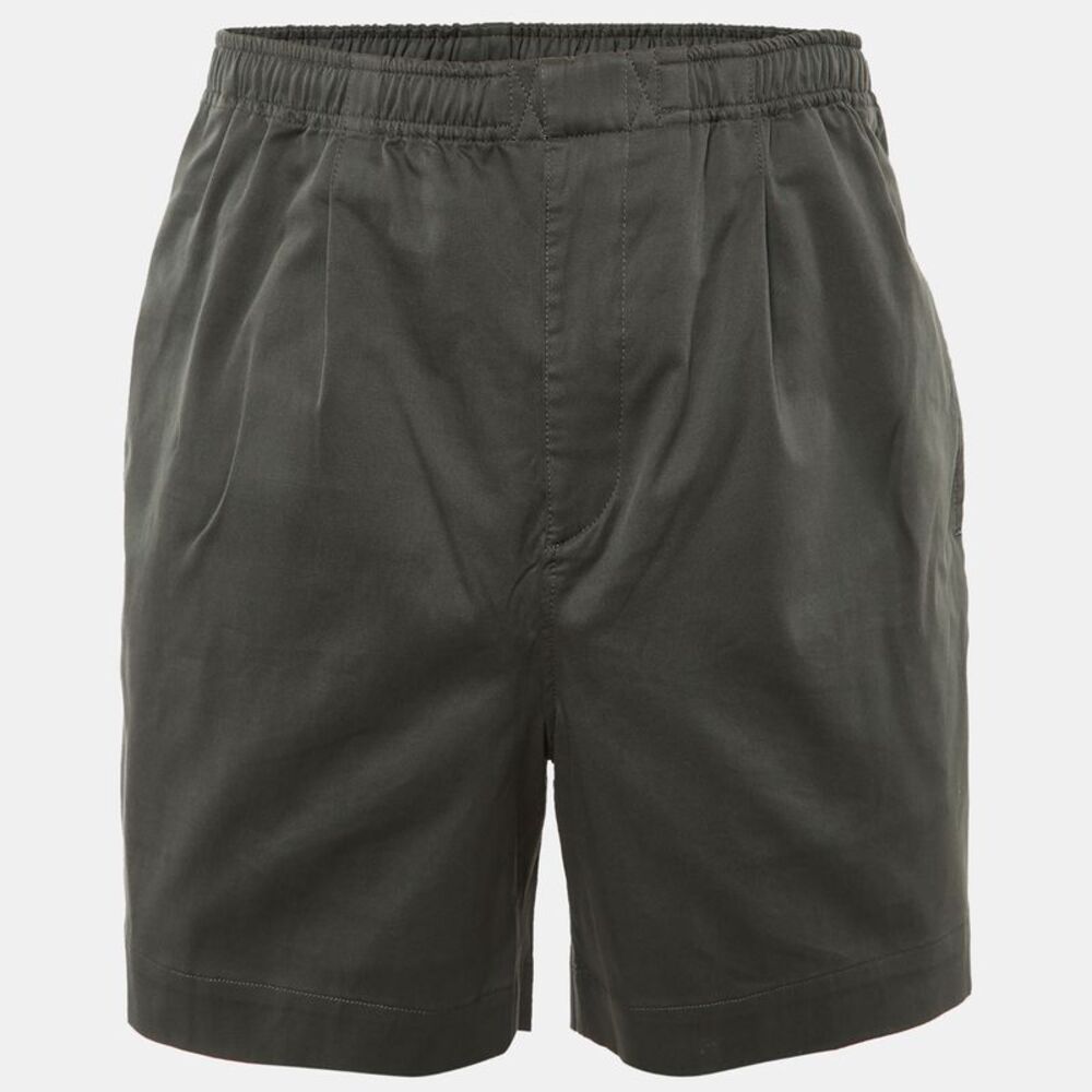 Herm&egrave;s Grey Cotton Gabardine Shorts Xs